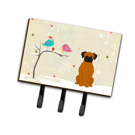 Carolines Treasures Christmas Presents Between Friends Fawn Boxer Leash or Key Holder BB2587TH68